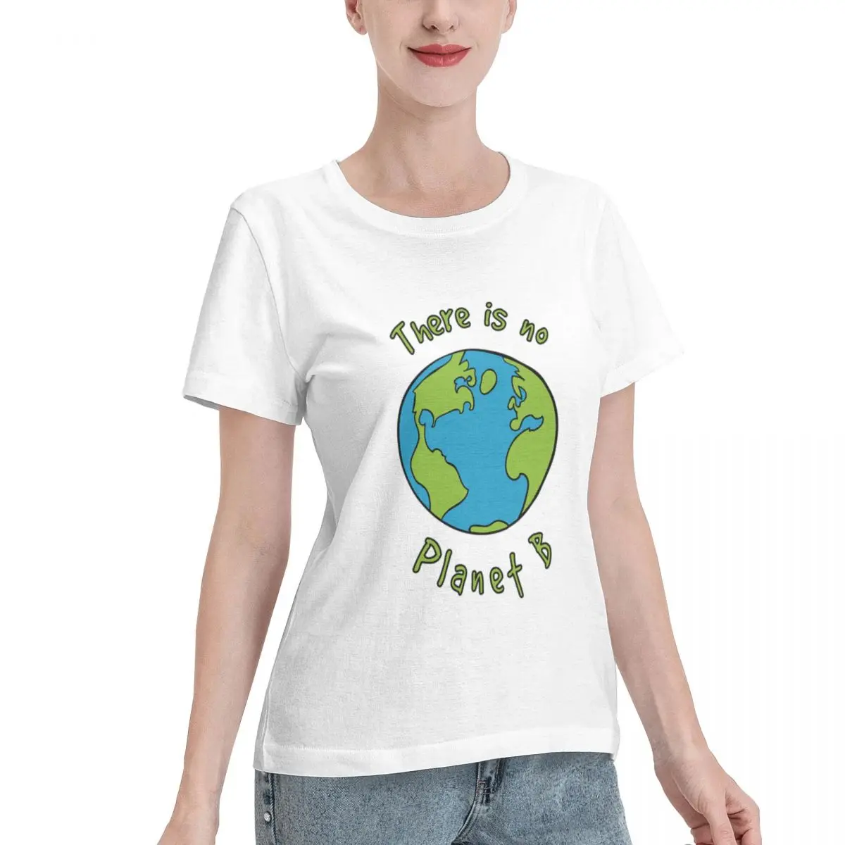 Bulk Wholesale There Is No Planet B Climate Change Women's T-shirt Oversized Wholesale Blank Tee