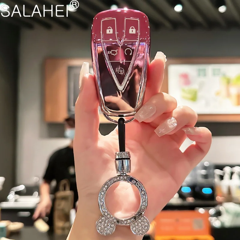 TPU Car Remote Key Case Cover Holder Shell For Changan UNIT UNIK CS35PLUS CS55 PLUS CS75 PLUS Oshan X7 X5 Keychain Accessories