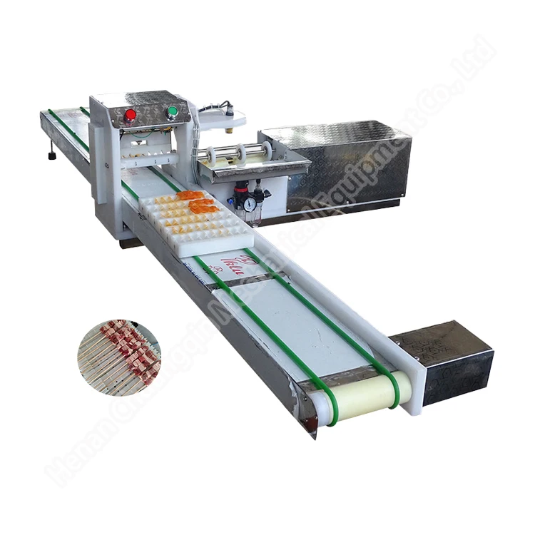 

Barbecue String Machine Meat Slicer Skewering Machine for Barbecue Beef Satay String Making Machine