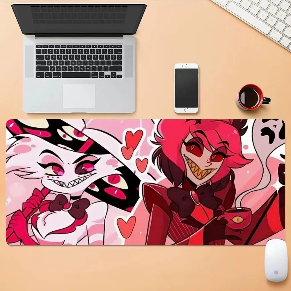 

Hell Hotel Animation Mouse Pad Desk Mouse Pad Cute HD Desk Pad Extended Gaming Keyboard Mats Large XXL Gamer Mousepad 90x40
