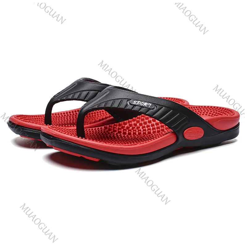 

Massage Flip Flops for Men Summer Breathable Beach No Slip Shoes Sandals Male Luxury Indoor House Plus Big Size 40-46 Slippers