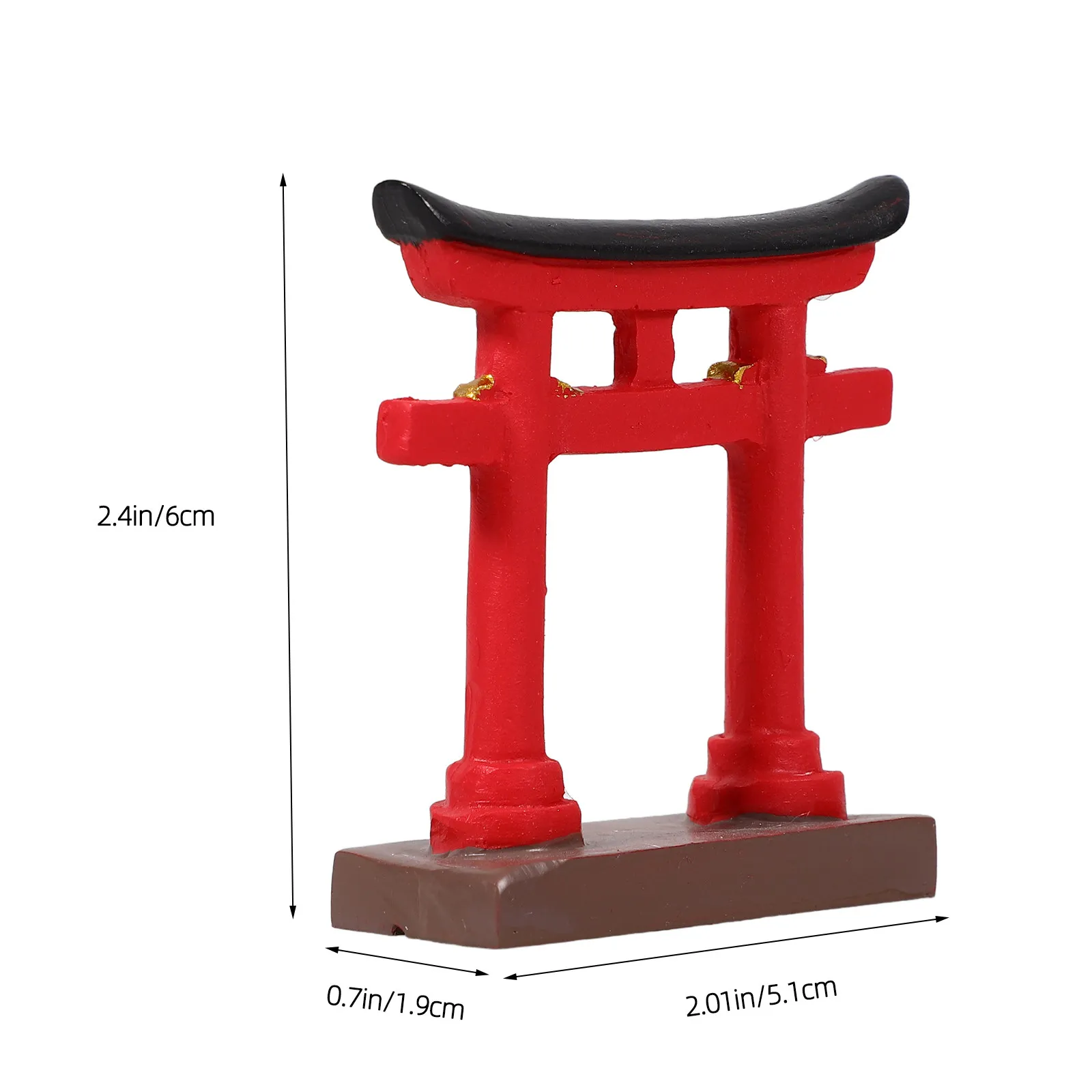 Miniature Japanese Torii Gate Decor Landscape Ornament Aquarium Fish Sand Table Decoration