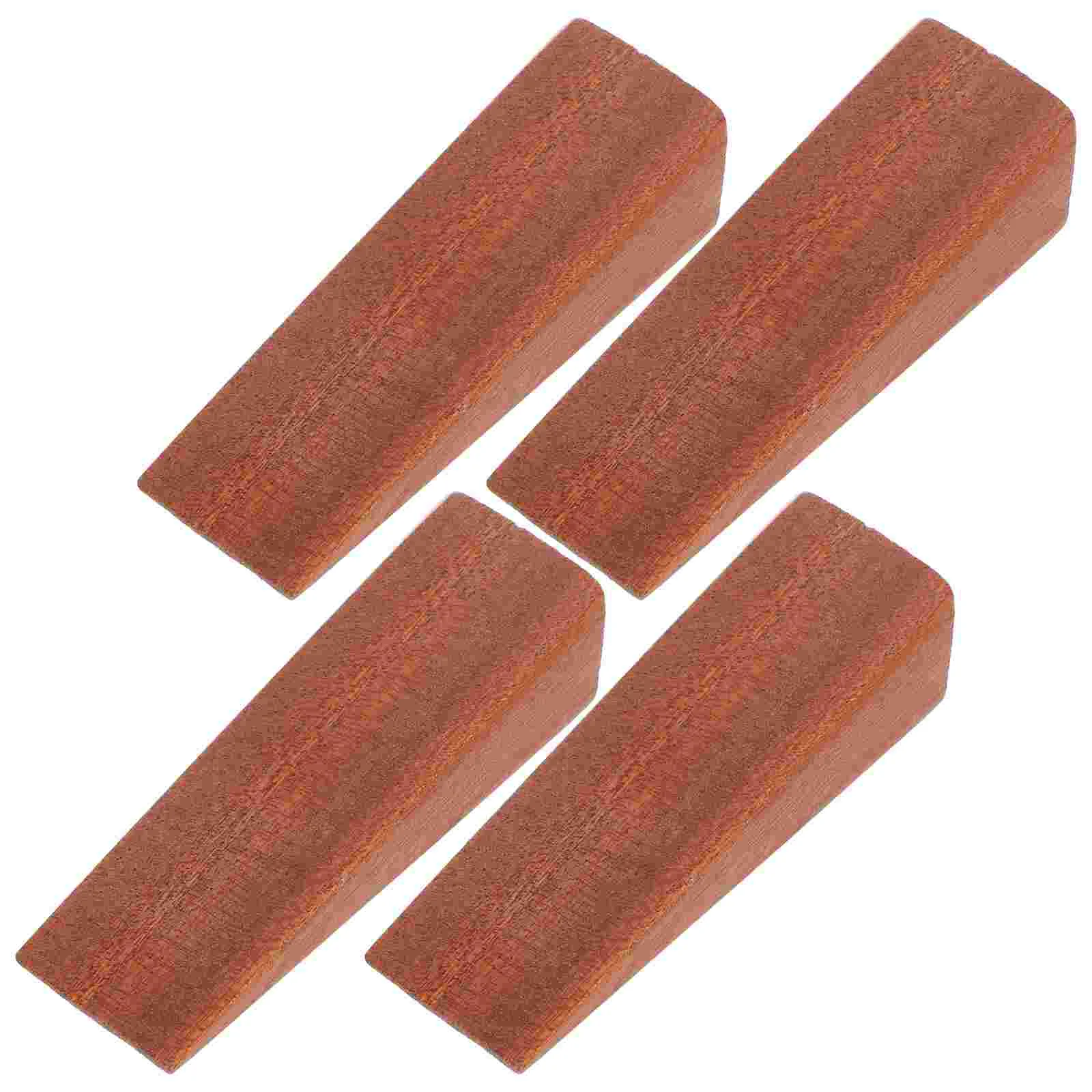 

4pcs Wood Door Stopper Wedge Non-Slip Bottom Door Holder Heavy Duty Door Stops Wedge Triangle Wood Block For Home Bedroom Office