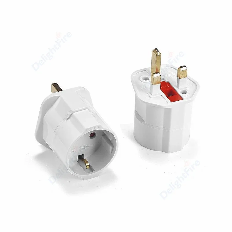 EU To UK Plug Adapter 250V 13A Type G Fused Plug European To British Singapore Converter Adaptor EU Plug To UK Electrical Socket