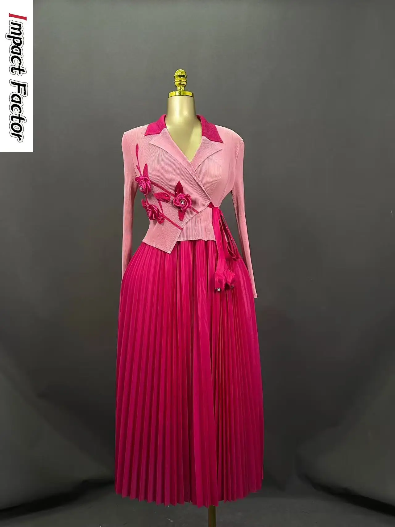 miyake-plisse-nouveaux-vetements-robe-longue-lumiere-luxe-haut-sens-faux-deux-pieces-vetements-pour-femmes-en-gros-robes-africaines