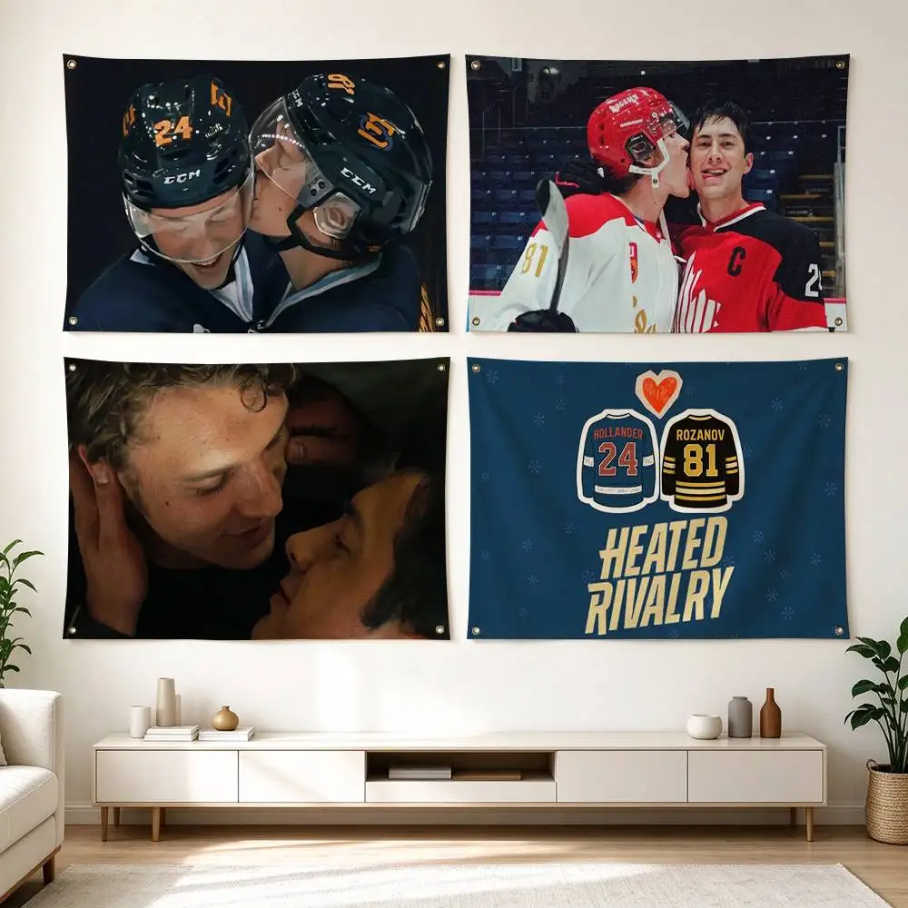 H-Heated Rivalry Sports Romanc Flags for Bedrooms Home Decor Items Outdoor Decors Garage Decoration Flaga