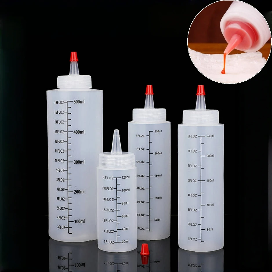 Bouteille à presser en plastique à nez d'aiguille de 120 à 450ML, 2 pièces, conteneur de stockage de cosmétiques, bouteille vide compressible avec étanche