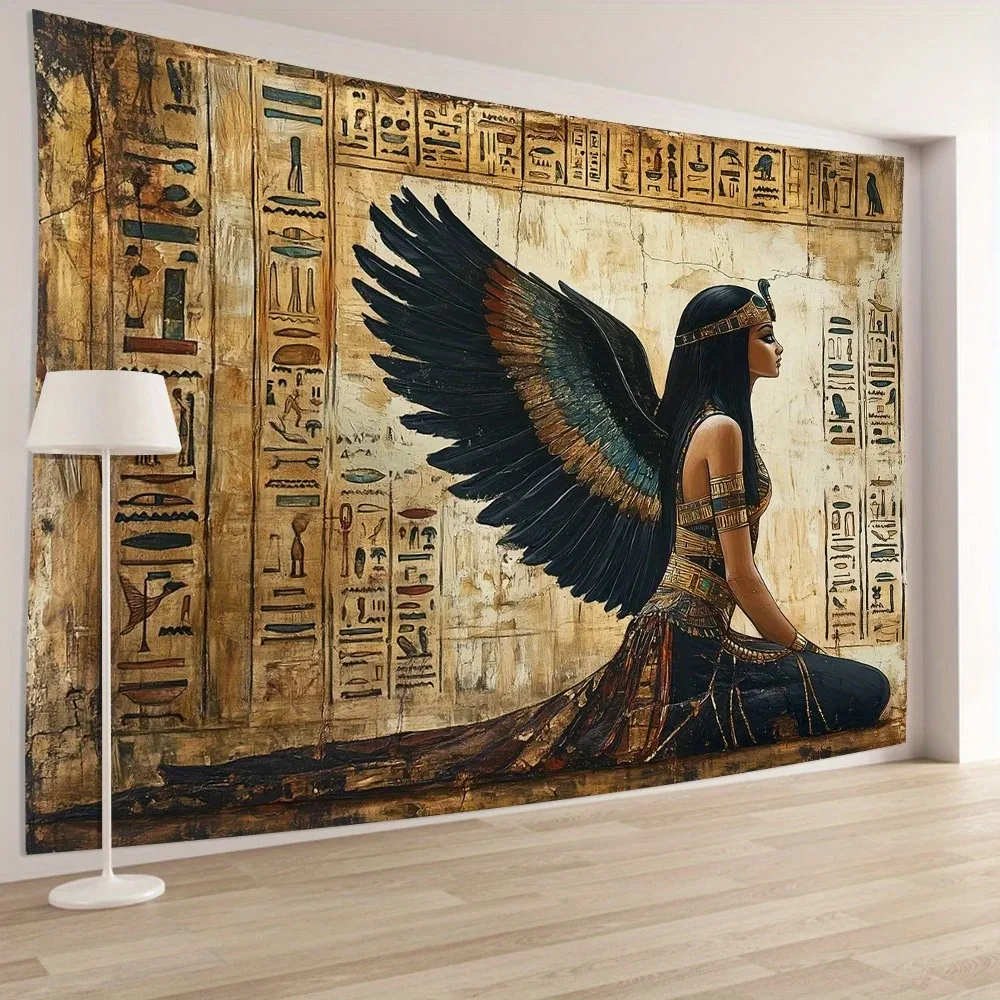 Vintage Egyptian Goddess Print Tapestry Mural Living Room Decoration Anti Fading Mural Scandinavian Ins Study