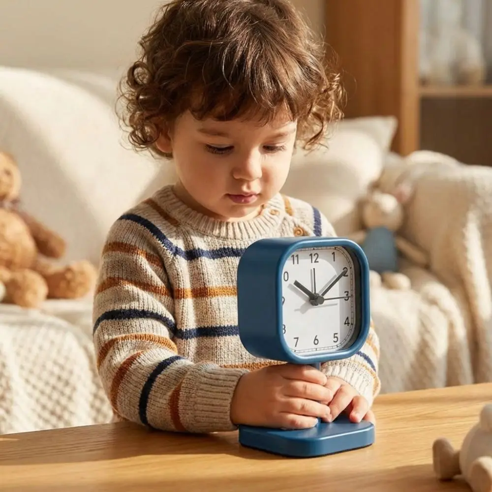 Bedroom Decor Metal Casing Desktop Stand Clock Drop-proof Vintage Tabletop Clock Stable Base Wear-resistant Alarm Clock Students