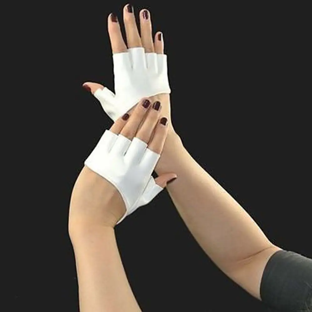 1 Pair Clothing Accessories PU Leather Half Finger Fingerless Gloves Half Palm Pole Dance