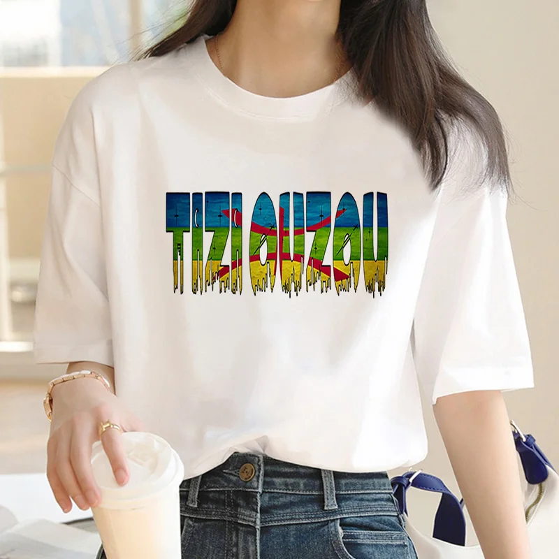 amazigh t-shirt female graphic tees women couple clothes ulzzang y2k clothes tumblr crop top vintage harajuku kawaii