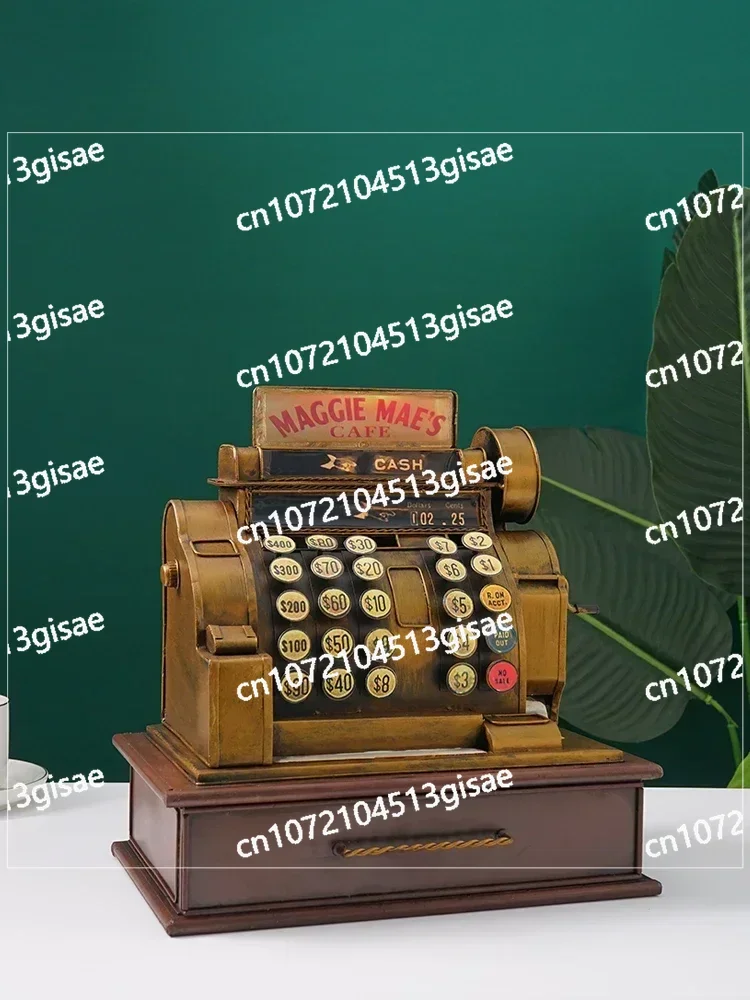 New Store Opening Gift Nostalgic Republic Style Vintage Items American Retro Cash Register Model Bar Decoration