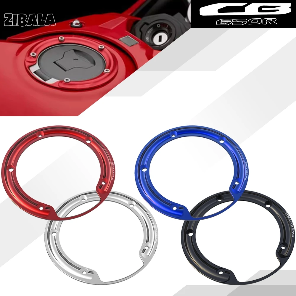 For Honda CBR650R CB650R CBR650f CBR650R ABS 2019-2023 CNC Fuel Tank Cap Cover Replacement Anodized Oil Filler Cap Trim Ring