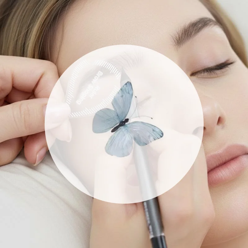 Szablon do modelowania brwi w kształcie łezki, linijka do szybkiego kształtowania brwi w 1 minutę, szablony do szybkiego rysowania, PMU, brwi z efektem włosków, eyeliner