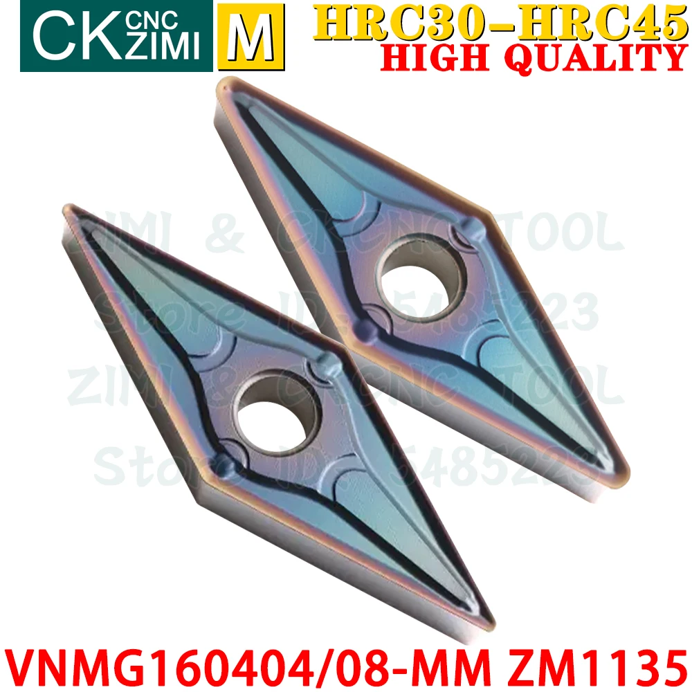 VNMG160404-MM ZM1135 VNMG160408-MM ZM1135 Carbide Inserts External Turning Inserts Tools VNMG 1604 CNC Metal Lathe Cutter Tools