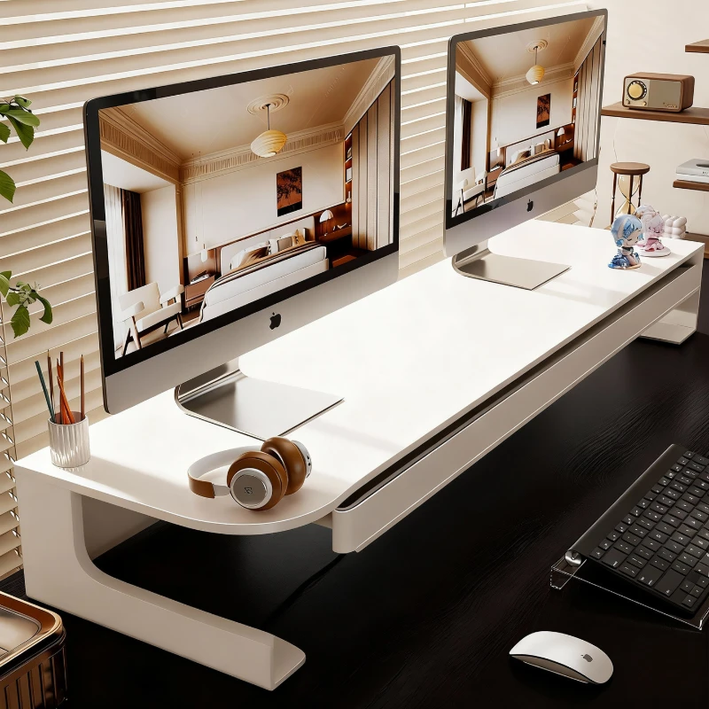 Monitor Stand Riser Desktop Computer Stand Laptop Holder for Office Desk Dorm Room Space Saving Organizer