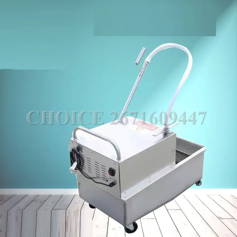 110v 220v Commercial Restaurant Chicken Fryer Filter Oil Car Portable Deep Frying Oil Filtering Machine