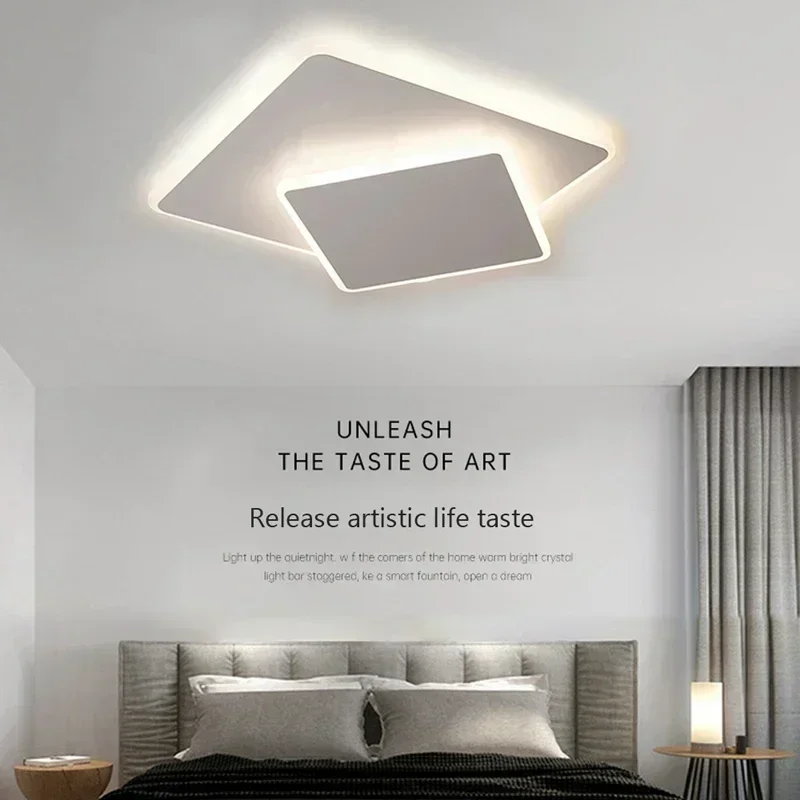 Plafonnier LED au design moderne, luminaire décoratif d'intérieur, idéal pour un salon, une salle d'étude, une cuisine ou une chambre à coucher