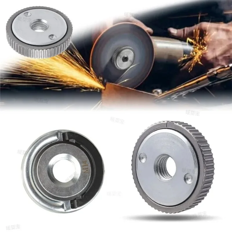 Replace Clamping Power Chuck Tools Parts M14 Thread Inner Outer Flange Nut Set 1PC Angle Grinder Quick Release Locking Nut
