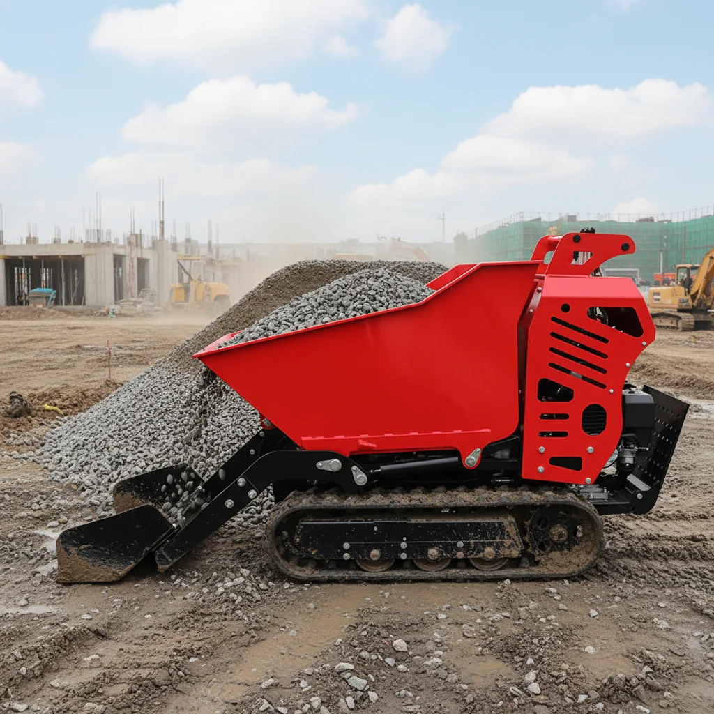 

Hand Push Wheeled Self-Dumping Hopper Truck Heavy Duty Automatic Tipping Cart for Construction Farm Yard Transport