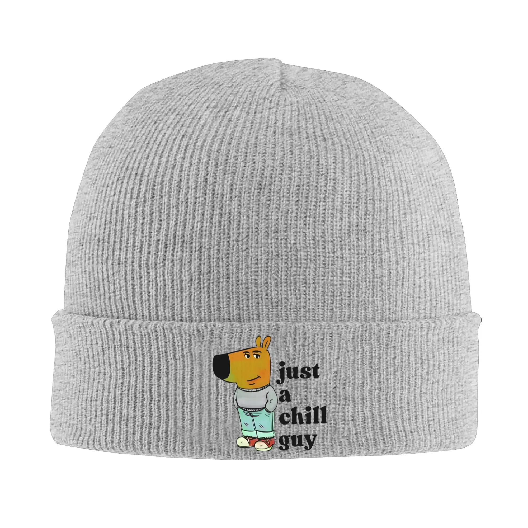 I'm Just A Chill Guy Meme Knitted Hat Beanie Winter Hat Warm Unisex Street Funny Saying Cap for Men Women  Gifts