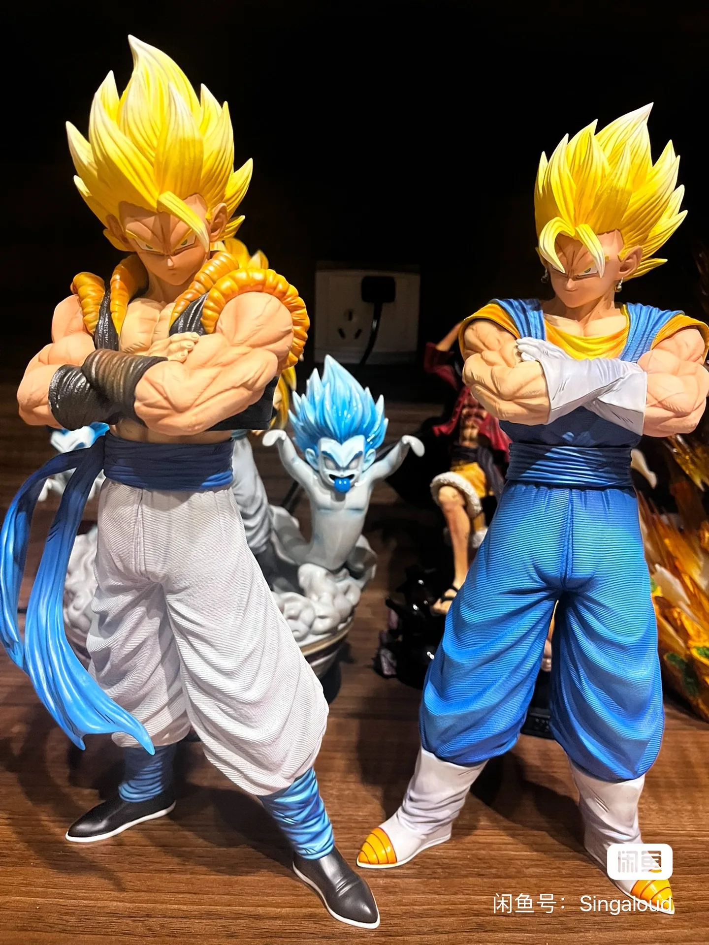 30cm dragon ball z vegetto figura de ação com duas cabeças anime dbz gogeta figuras mangá estatueta gk estátua modelo ornamento brinquedo do miúdo