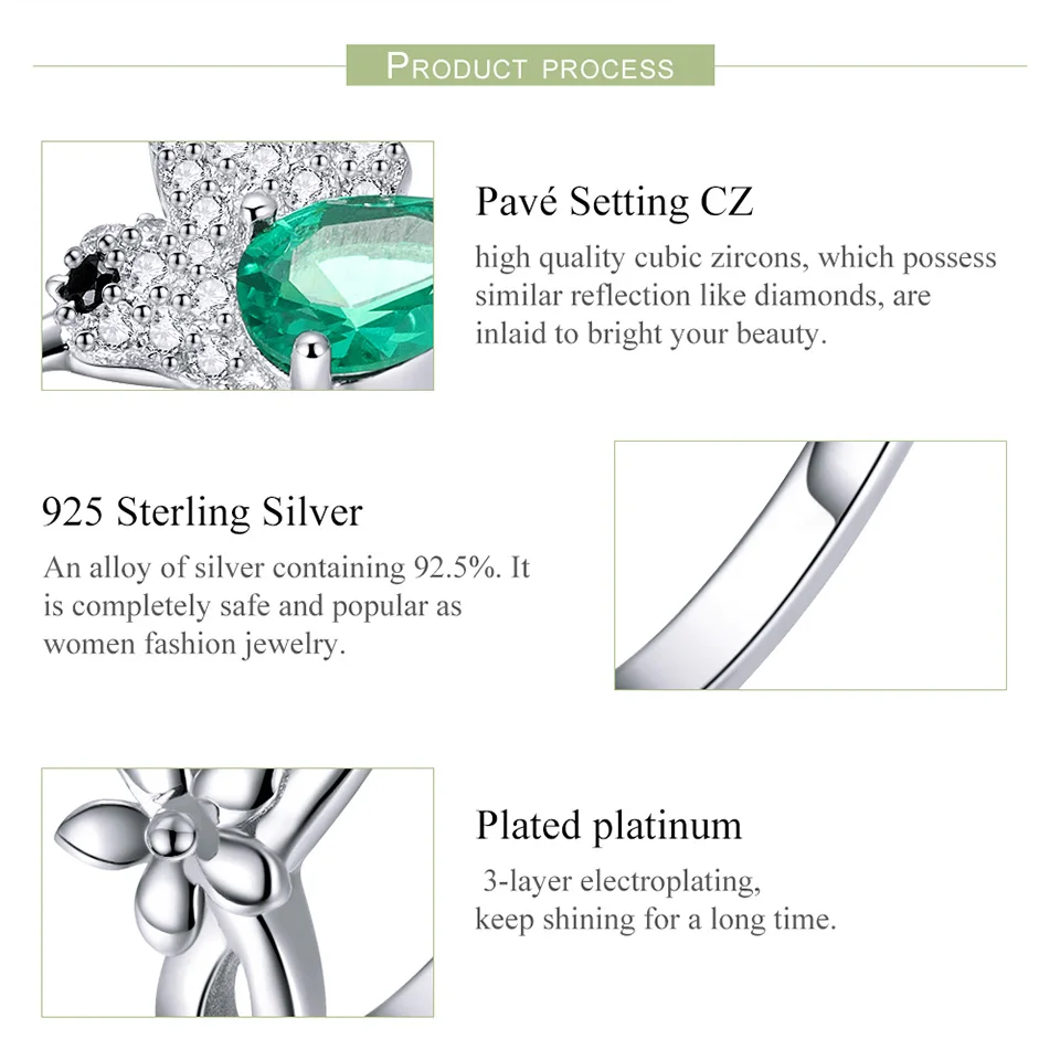 WOSTU fede nuziale in vero argento Sterling 925 misura regolabile anelli con ape fiore dito per le donne regalo di gioielli di moda di fidanzamento