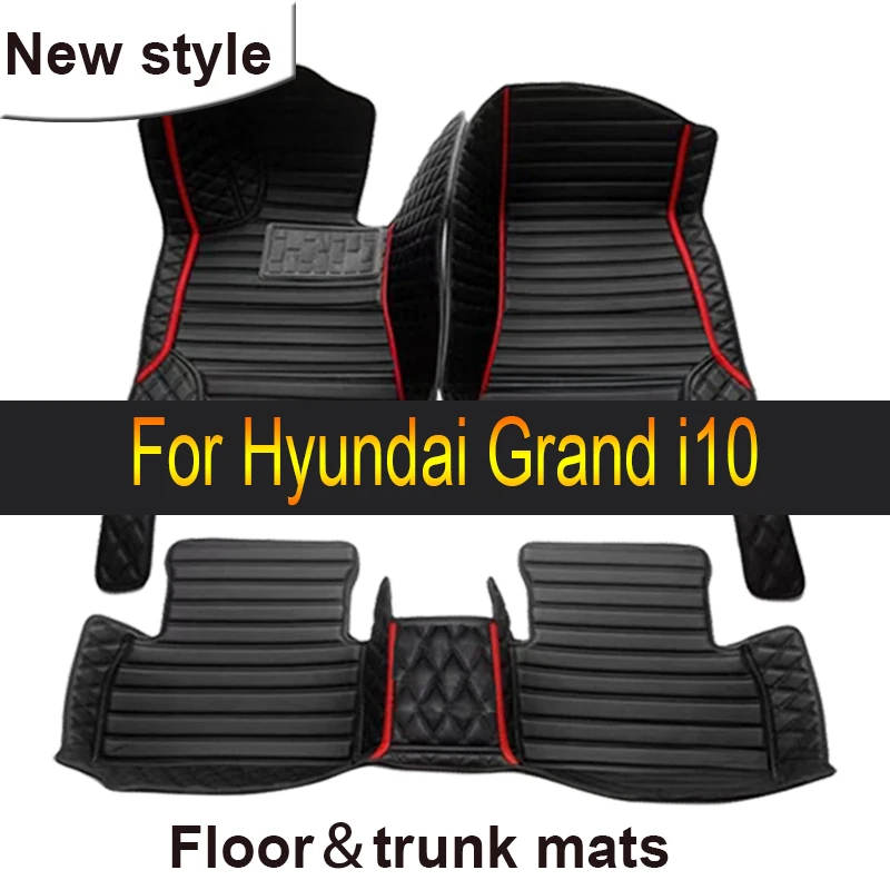 

Customized Artificial Leather Car Floor Mat For Hyundai Grand i10 2020 2021 2022 2023 Protect Your Vehicle's Interior Accessory