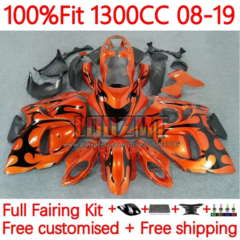 Injection For SUZUKI Hayabusa GSXR1300 CC orange black GSXR 1300 08 09 10 11 12 13 14 2015 2016 2017 2018 2019 Fairings 172No.14