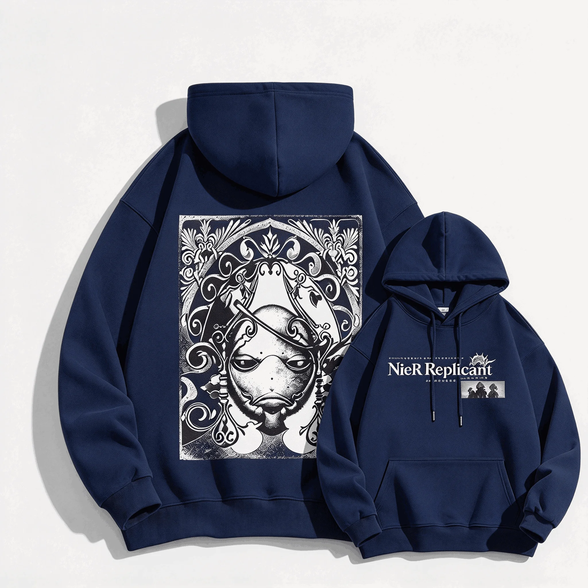 Nier Automata Print hoodies Casual Loose Oversized Unisex sweatshirt Sports Graphic Retro Fashion Neutral Harajuku Classic soft