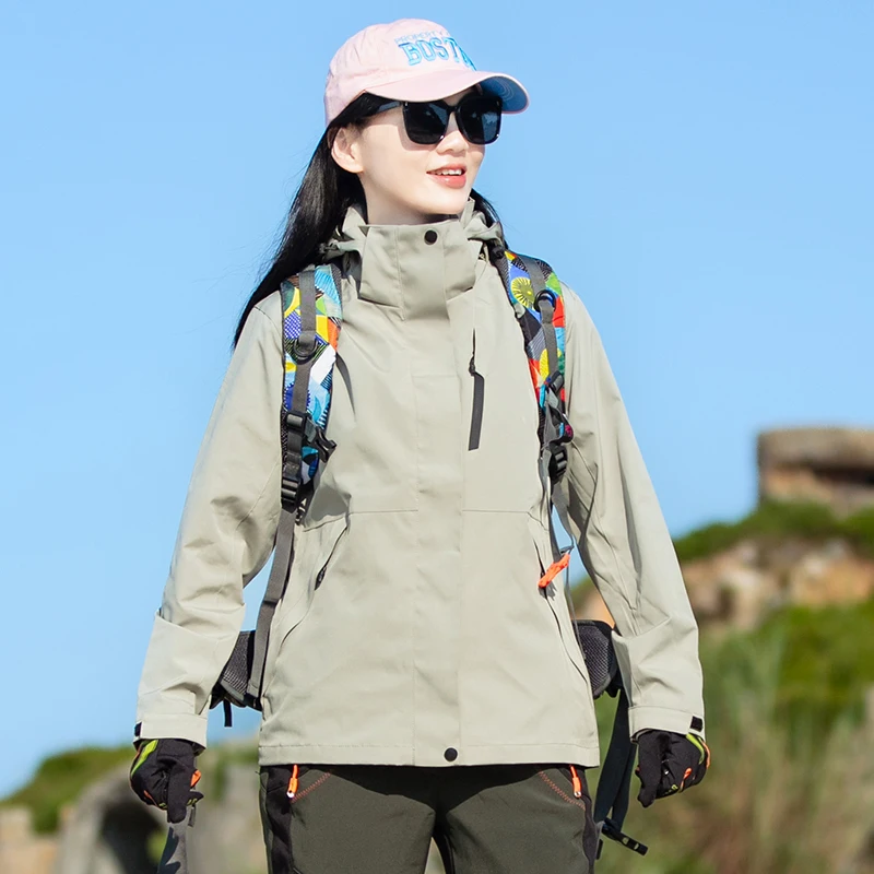 

Unisex Waterproof Windbreaker Jacket Male Single Layer Raincoat for Hiking Camping Removable Hooded Jackets Jogging Hiking Coats