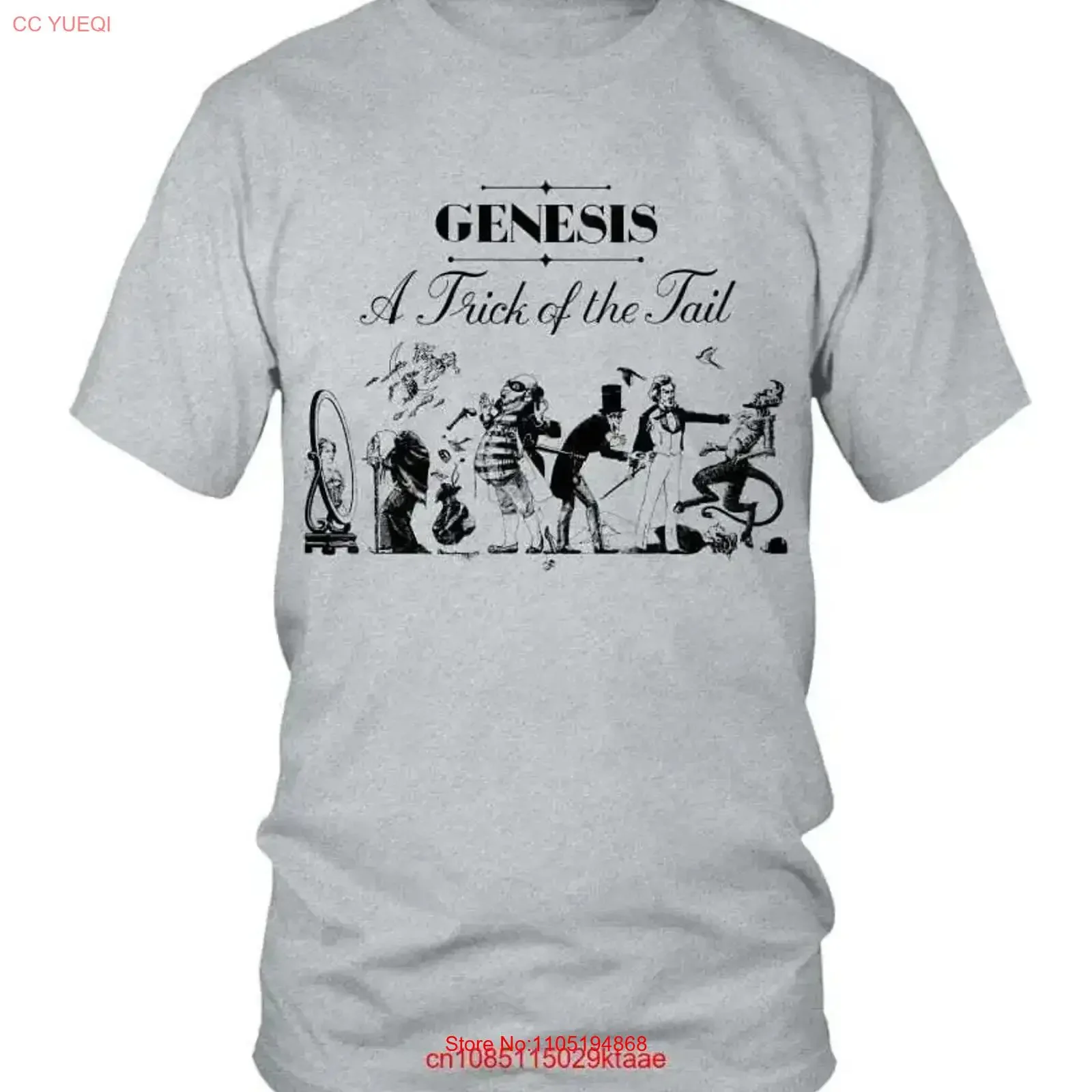 

ФУТБОЛКА GENESIS BAND, винтажная стираная дышащая мужская мягкая уличная одежда, стильный слегка повседневный топ для повседневной носки