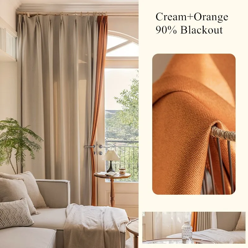 310 cm Höhe 75–90 % Verdunkelungsvorhänge für Wohnzimmer, einfarbig, passender Klang, reduziert Beige, Schlafzimmervorhänge nach Maß – Detail 30