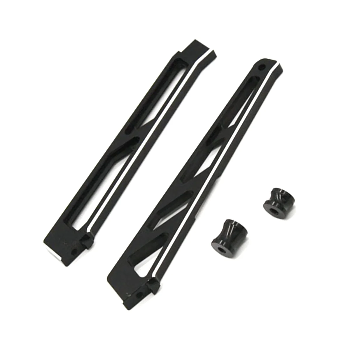 Metal Front and Rear Ch is Brace Support with Collar for Arrma Mojave 1/7 6S 4WD BLX RC Truck Car Upgrade Parts, Black