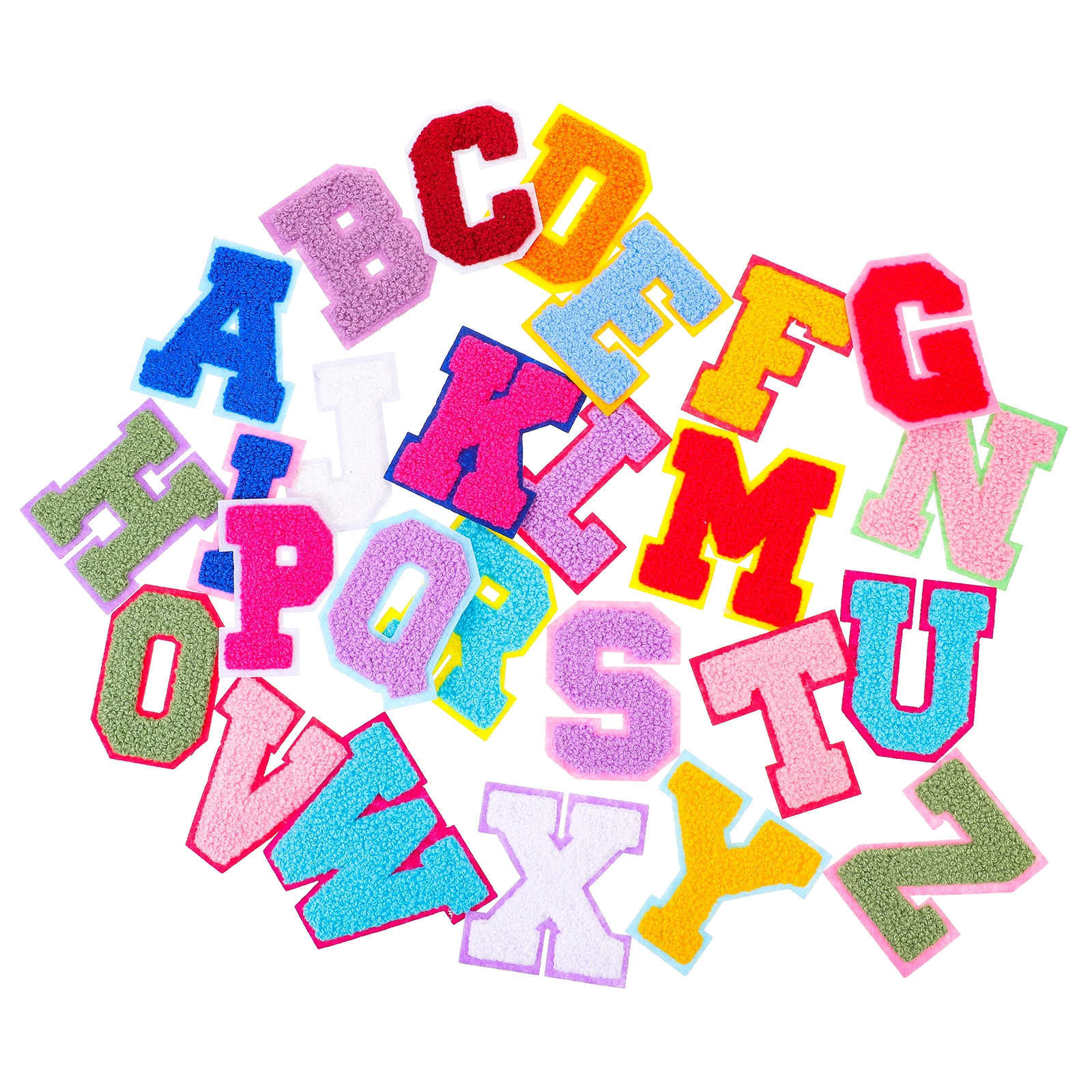 

52pcs Letter Colorful Embroidery Clothes Backpacks Diy Decorations Sewing Crafts Fabric For Clothing Handicrafts Tailor Shops