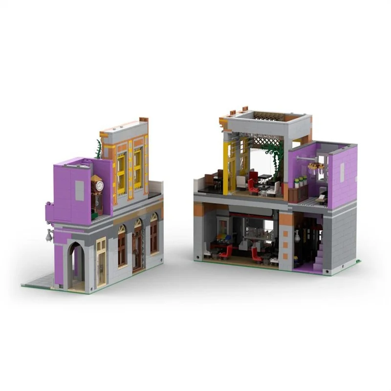 3041 elementów MOC BFC Restauracja Modułowy Model Klocki Konstrukcyjne Składanie DIY Pomysł Edukacyjny Prezent na Boże Narodzenie Zabawka z Klocków Urodziny dla Dzieci