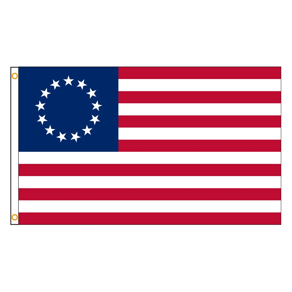 3x5 Foot Betsy Ross Flag - Vivid Color and Fade proof Betsy Ross Old United States Flags Polyester with Brass Grommets 3 X 5 Ft