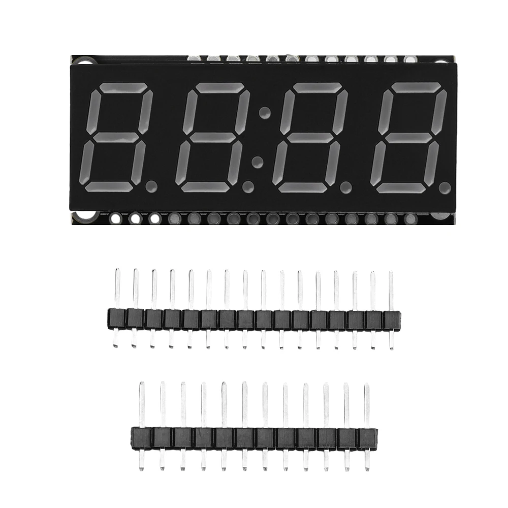 HT16K33 LED Display Module for Arduino 4 Digit 7 Segment 0.56” Time Clock Indicator Tube Module Red Blue Green Yellow White