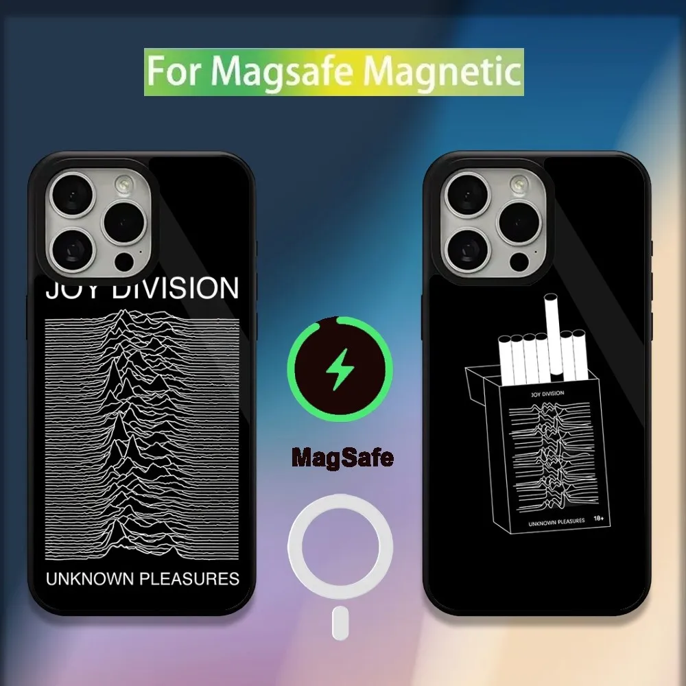 Joy Division Band Unknown Pleasures Phone Case For iPhone 16,15,14,13,12,11,Plus,Pro,Max,Mini Magsafe Magnetic Wireless Charging