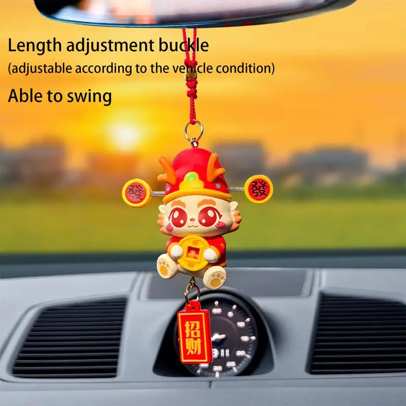 Chinese New Year Snake Decorations Dragon Horned Snake Car Charm Car Interior Decoration Spring Festival Lucky Charm For Home