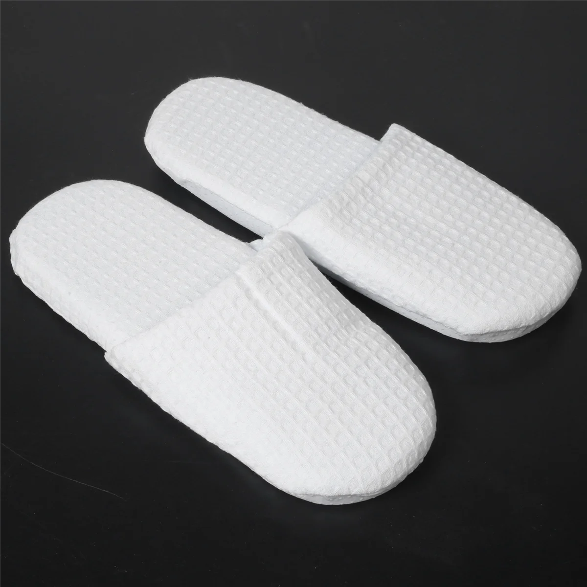 A59T 5 Pairs Closed Toe White Slippers-Suitable for Most Men and Women, Suitable for Spas, Guests, Restaurants and Travel