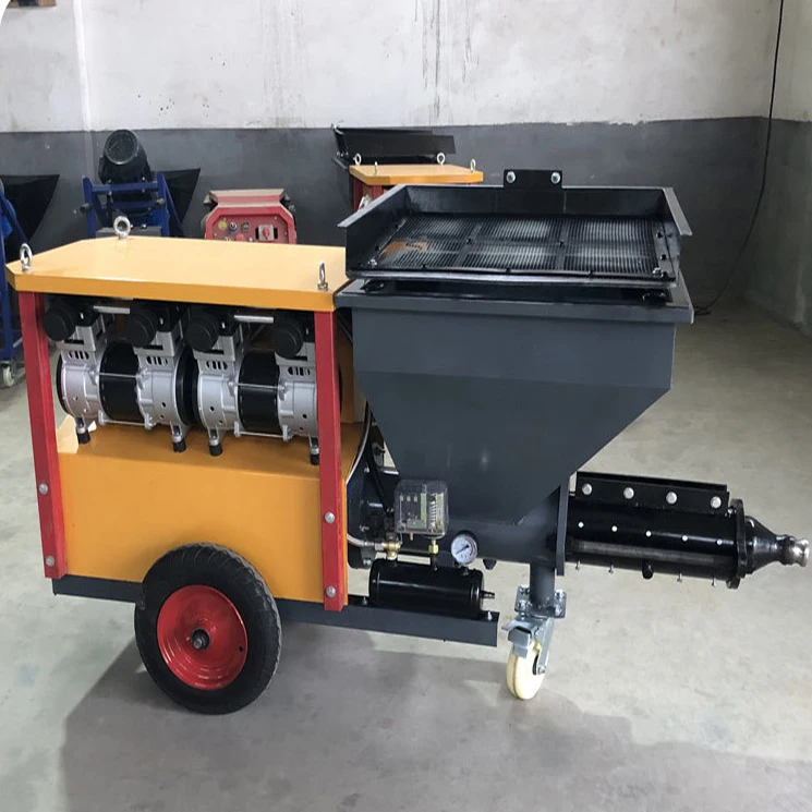 Wall Mortar Cement Spray Plaster Machine Putty Fireproof Coating Spraying Machine Fully Automatic Gypsum Spraying Machine