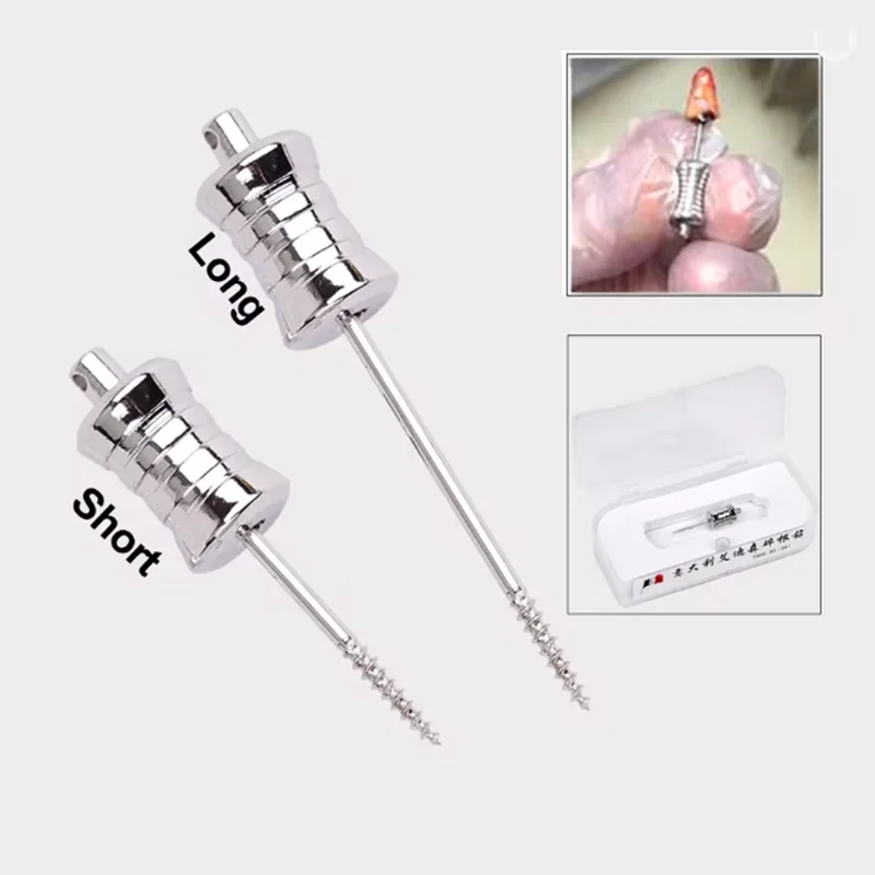 1pc Dental Broken Root Drill Remnant Extractordental Stainless Steel Tooth Extraction Screw Dentistry Materials Tools 34/44mm