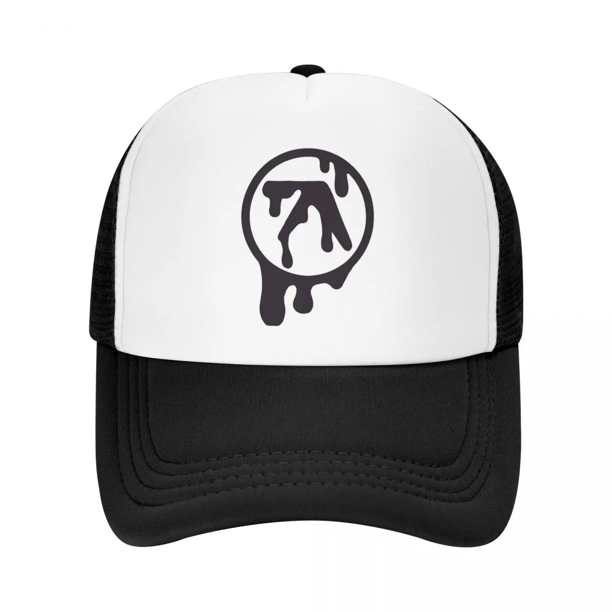 Melting Aphex Twin Symbol Mesh Baseball Cap Fashion Sun Caps Dad Hat Adjustable Snapback Caps Sun Caps Washable Trucker Hats