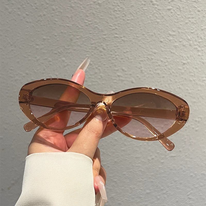 KAMMPT Ovale Sonnenbrille für Damen 2026 Neu mit Einfarbigen Gläsern Outdoor Casual Shades Trendiges Markendesign Dekor Sonnenbrille