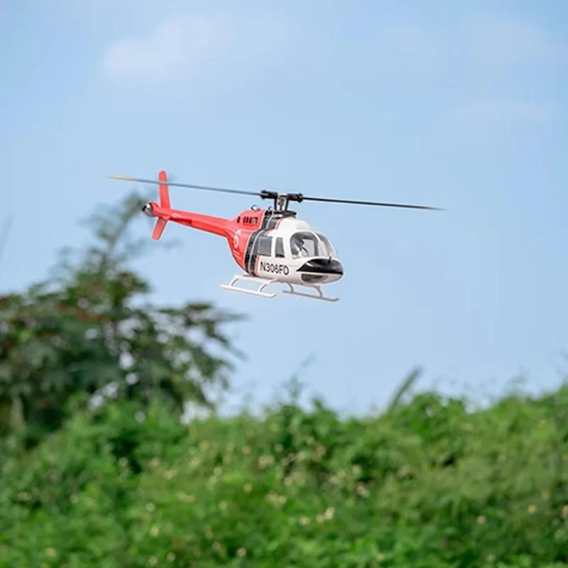470 nível sino Bell-206 aeronave real 2.4g controle remoto h1 gps auto estabilização retorno simulação modelo de helicóptero