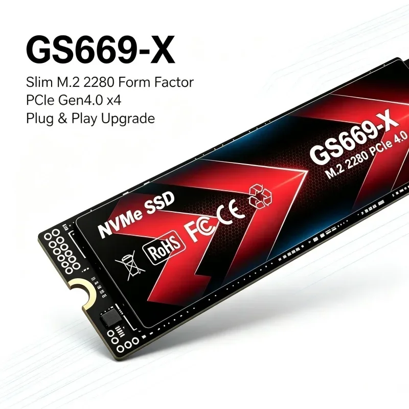 GS669-X M.2 2280 NVMe SSD 500GB 1TB 2TB 4TB  PCle Gen4.0 x4 3500MB/s Internal Solid State Drive Hard Disk For PC & Laptop