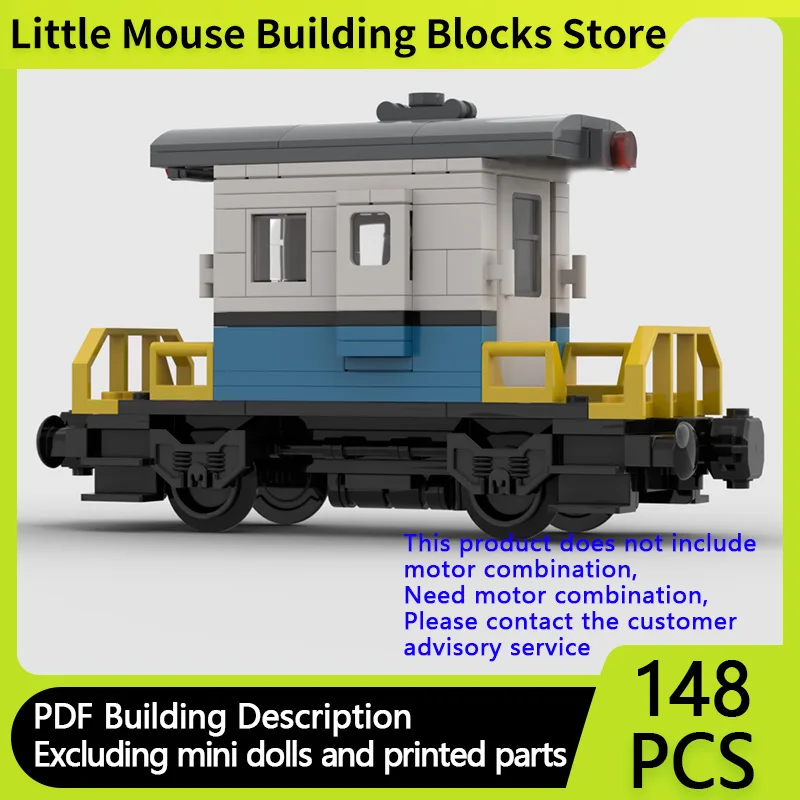 

City Car Model MOC Building Bricks Railway Train Blue Carriage Modular Technology Children Holiday Gifts Assemble Toys Suit