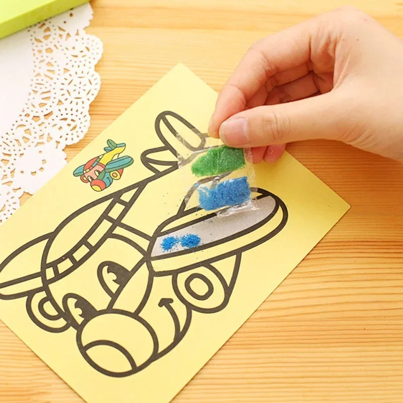 Creative DIY Sand Painting Kids Toys Children Crafts Doodle Colour  Art Pictures Drawing Paper Educational