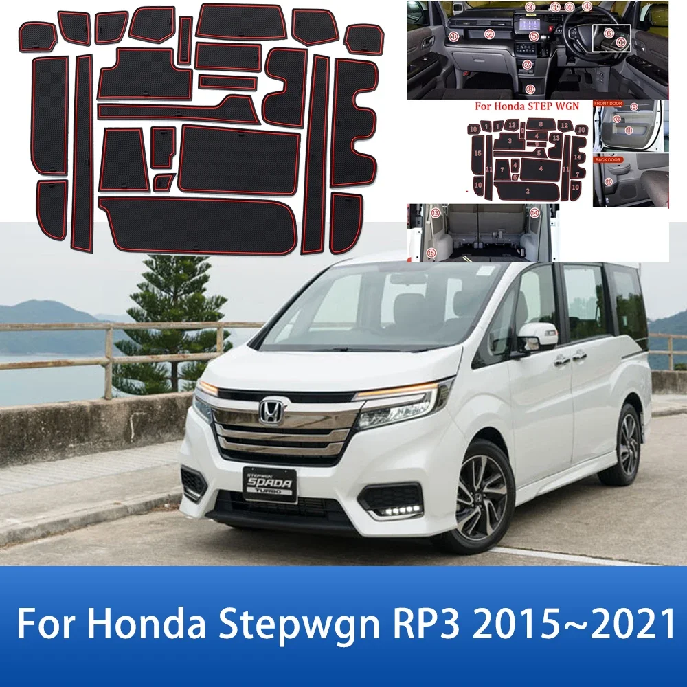 

Противоскользящий резиновый коврик для Honda Stepwgn 5-го поколения RP1 2 3 4 5 2015 2016 2017 2018 2019 2020 2021